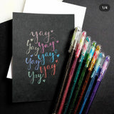 Roller cu Gel Pentel Hybrid Duo vopsea metalizata+gel 4 culori/set ROLLERE CU GEL Pentel 