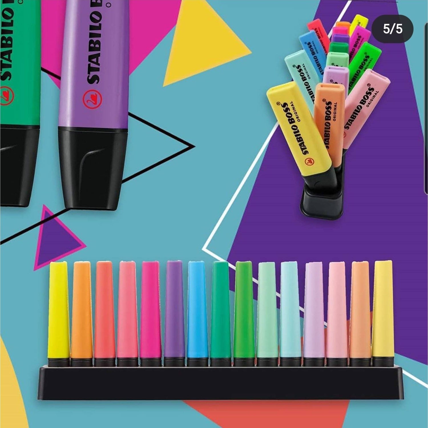 Textmarker STABILO BOSS Original 15 culori/set Textmarker Stabilo 