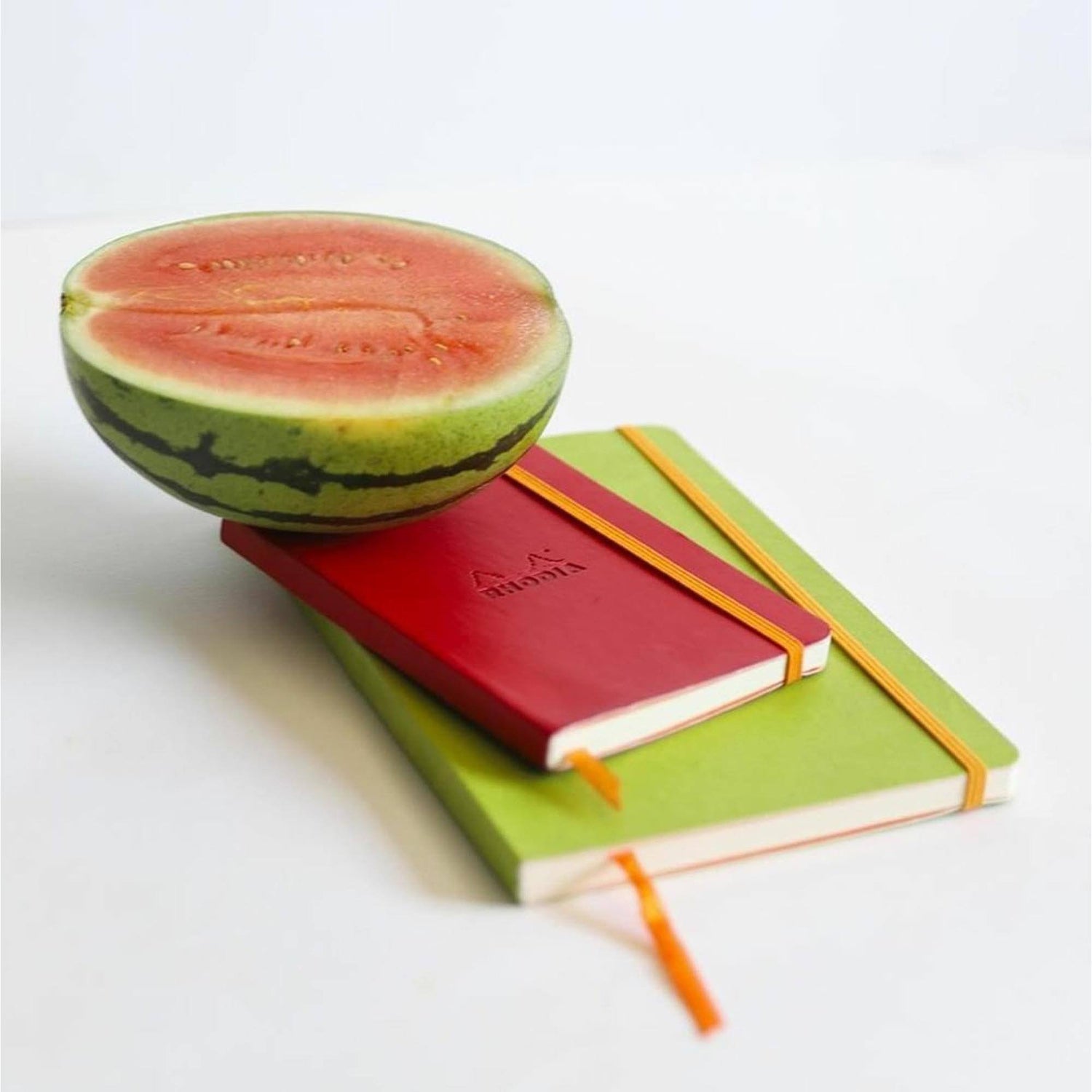 Agenda A5 240 pagini Rhodia GOALBOOK Rhodiarama Goal Book A5 verde lime, punctat, coperta rigida Agenda Rhodia 