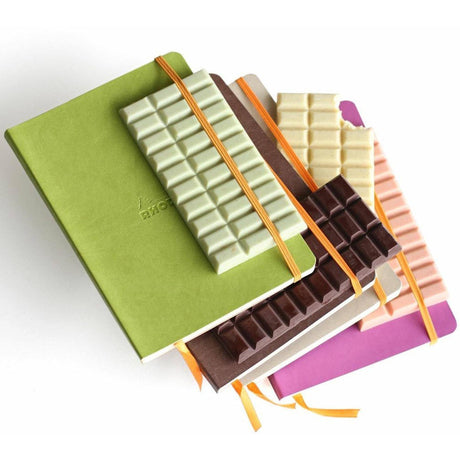 Agenda A5 240 pagini Rhodia GOALBOOK Rhodiarama Goal Book A5 verde lime, punctat, coperta rigida Agenda Rhodia 