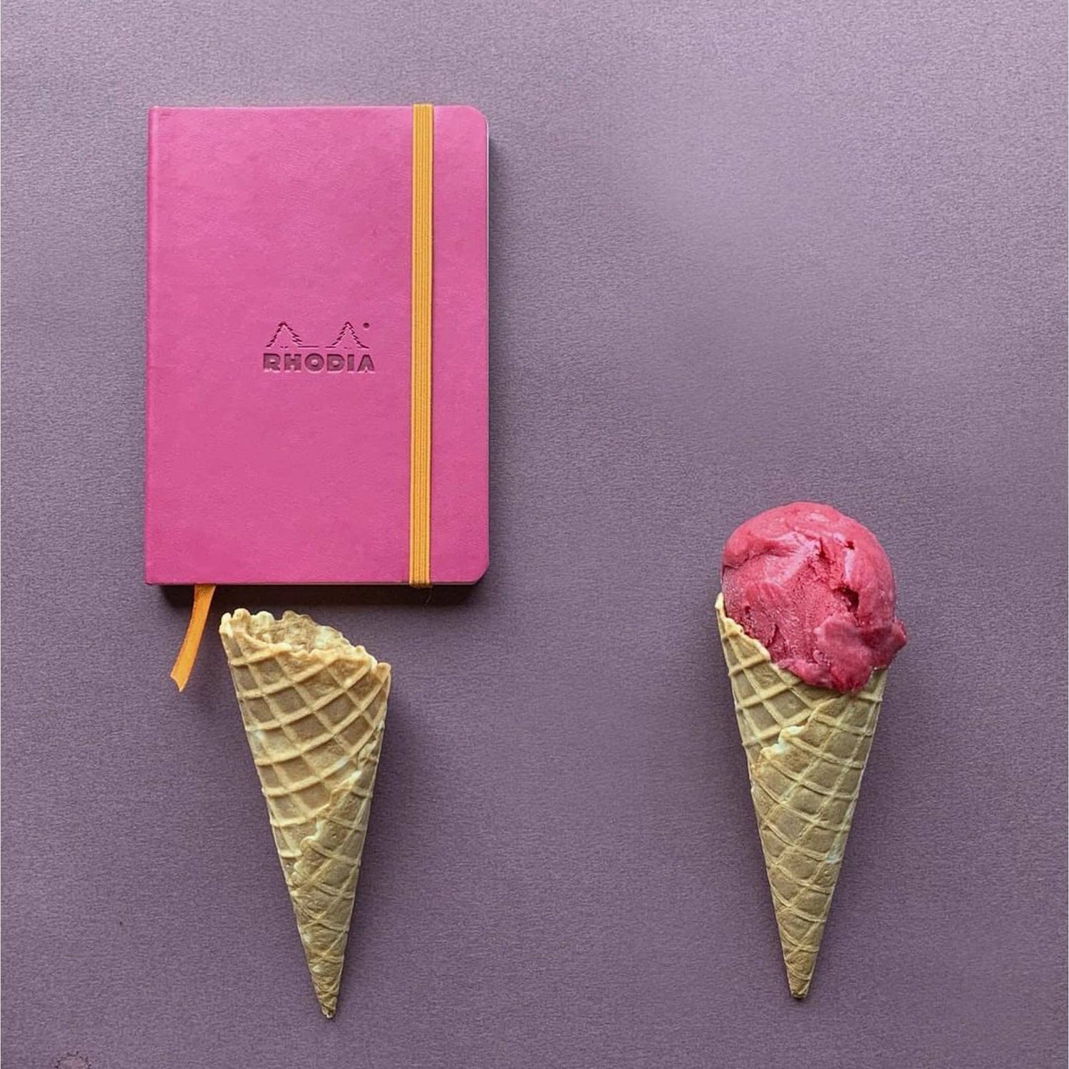 Agenda A5 240 pagini Rhodia GOALBOOK lila, punctat, coperta flexibila Agenda Rhodia 