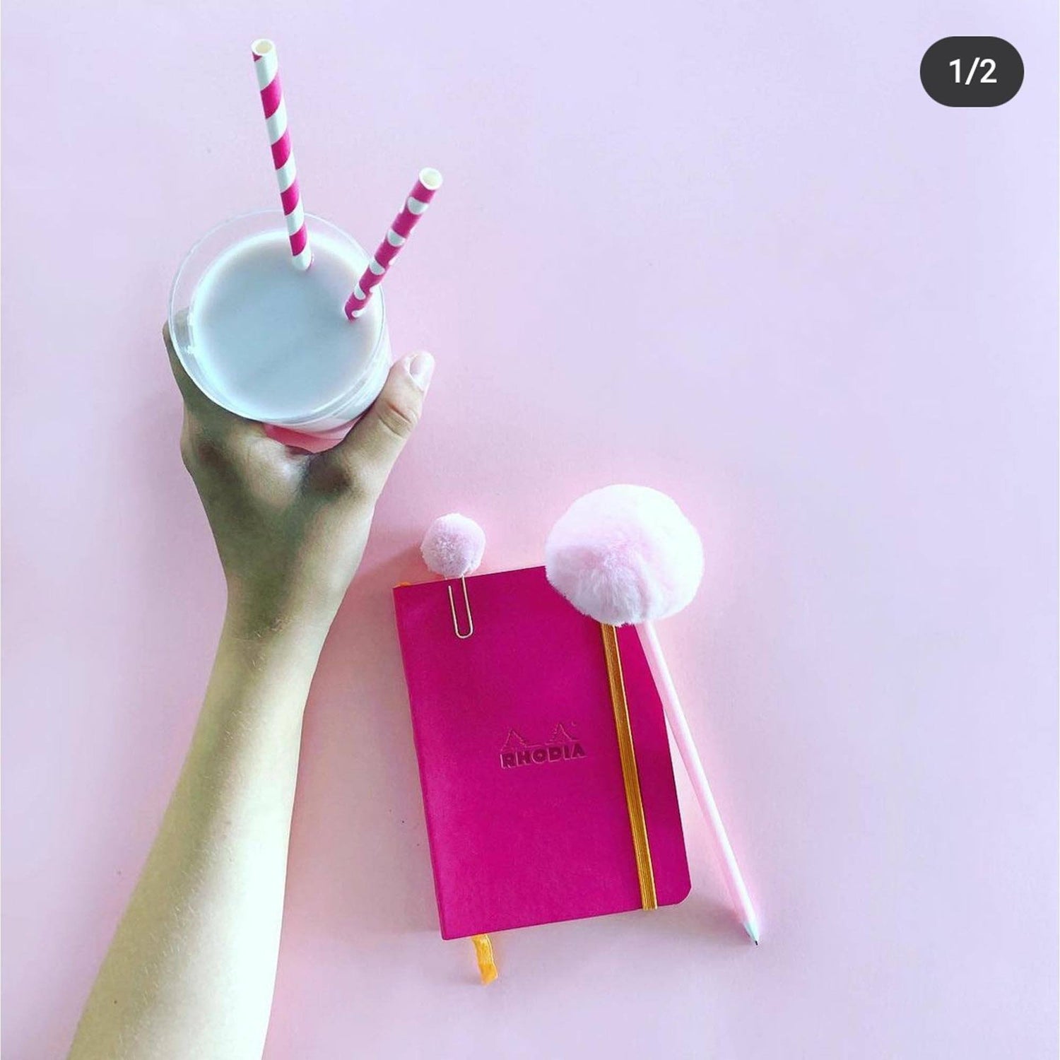 Agenda A5 240 pagini Rhodia GOALBOOK lila, punctat, coperta flexibila Agenda Rhodia 