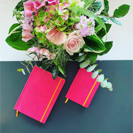Agenda A5 240 pagini Rhodia GOALBOOK roz zmeura, punctat, coperta rigida Agenda Rhodia 