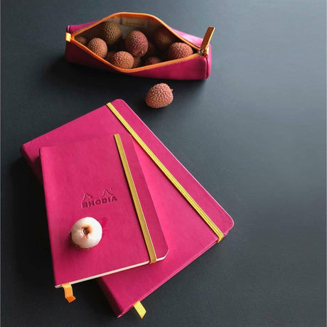 Agenda A5 240 pagini Rhodia GOALBOOK roz zmeura, punctat, coperta rigida Agenda Rhodia 