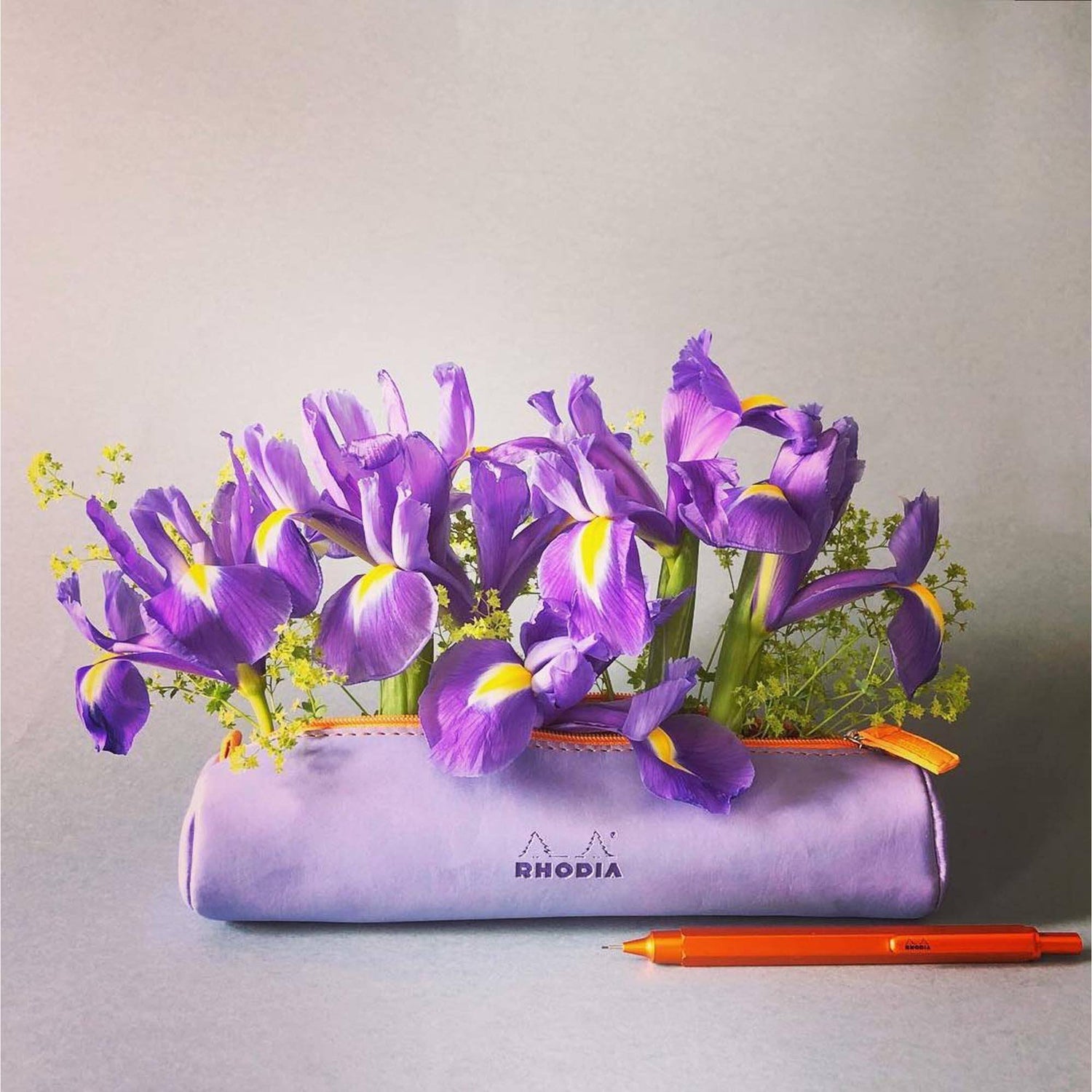 Penar Clairefontaine rotund din piele lilac Penar Clairefontaine 