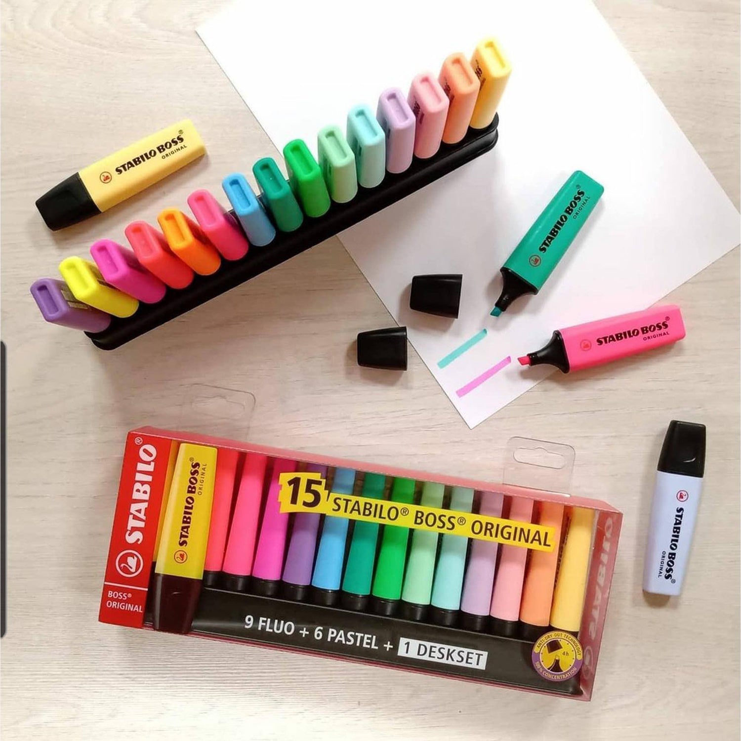 Textmarker STABILO BOSS Original 15 culori/set Textmarker Stabilo 