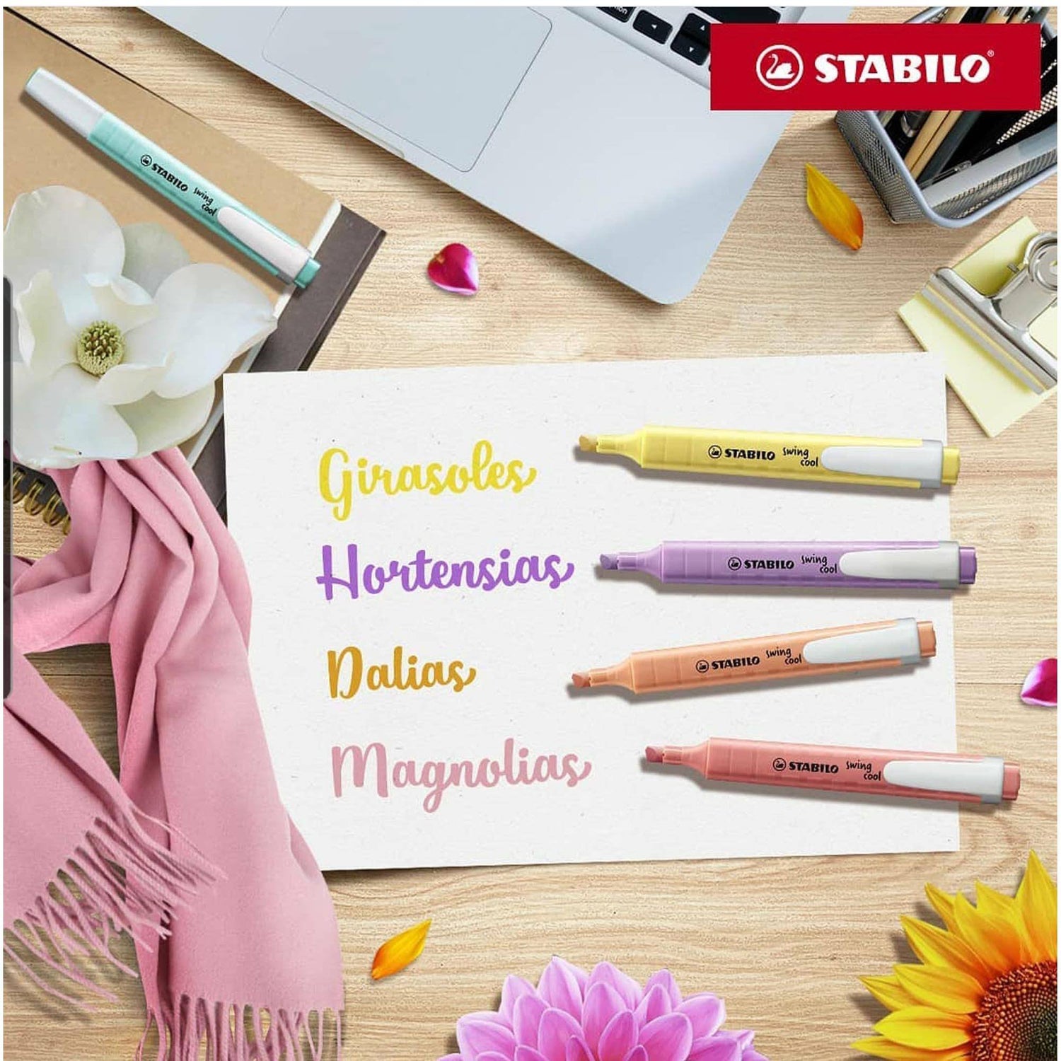 Textmarker STABILO swing cool Pastel set 6 culori Textmarker Stabilo 