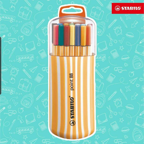 Fineliner STABILO point 88 set 20 culori in Etui Zebrui Fineliner Stabilo 