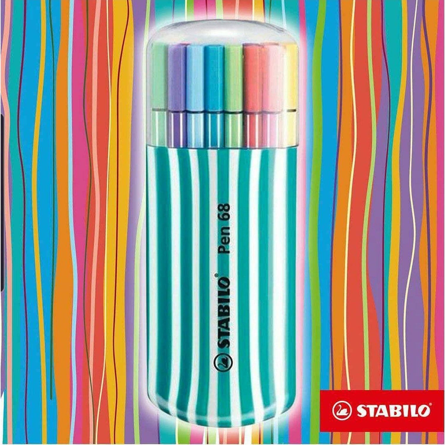 Carioca STABILO Pen 68 1mm 20 culori/Zebrui turcoaz Carioca Stabilo 