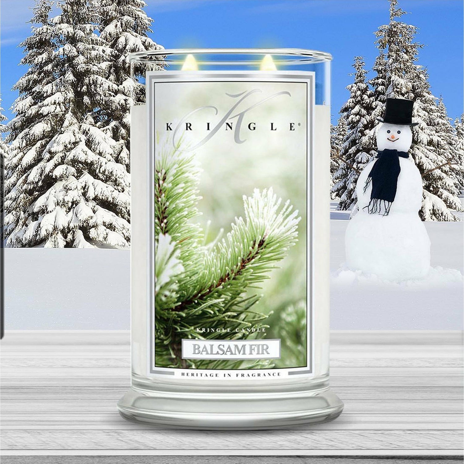 Lumanare parfumata 2 fitile Kringle Candle ''Balsam cu brad'' 624 g Lumanare parfumata Kringle Candle 