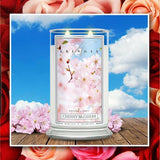 Lumanare parfumata 2 fitile Kringle Candle ''Flori de cires'' 624 g Lumanare parfumata Kringle Candle 