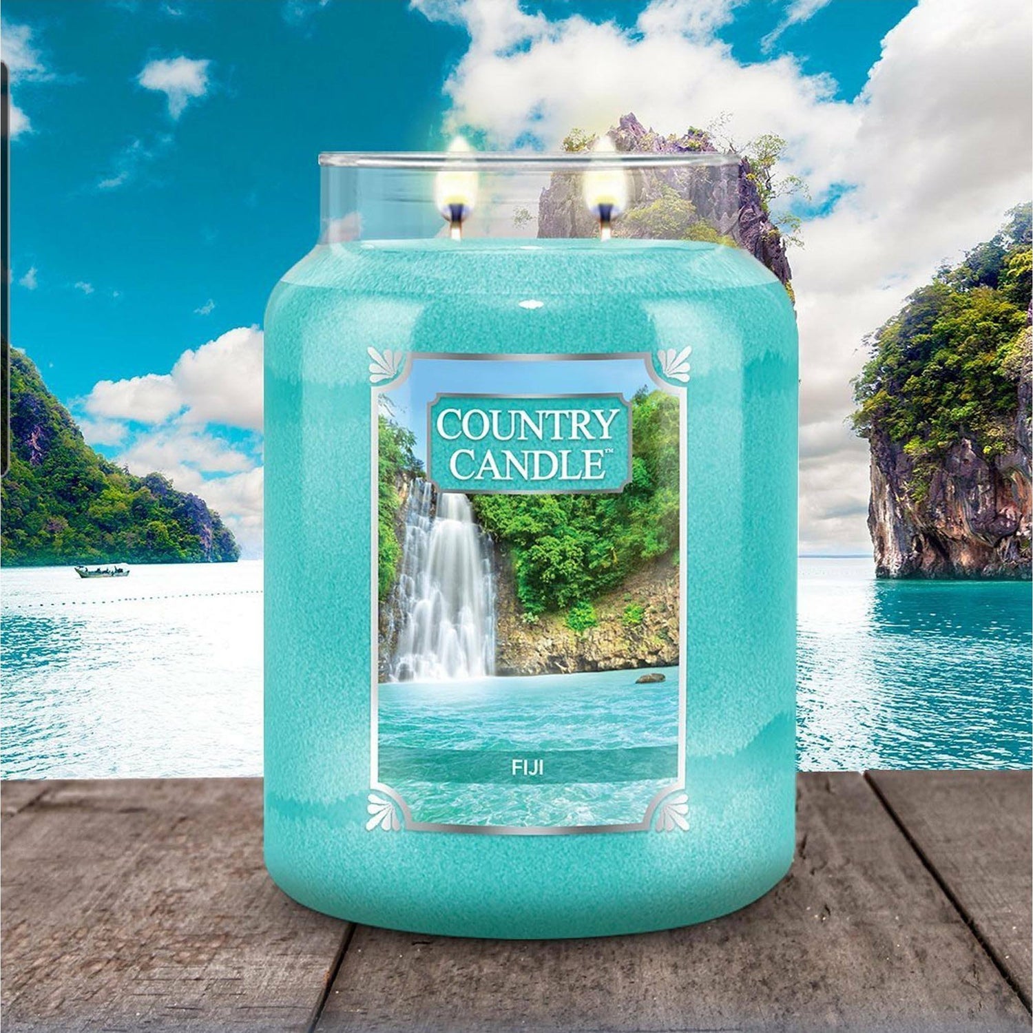 Lumanare parfumata 2 fitile Country Candle ''Fiji'' 652 g Lumanare parfumata Kringle Candle 