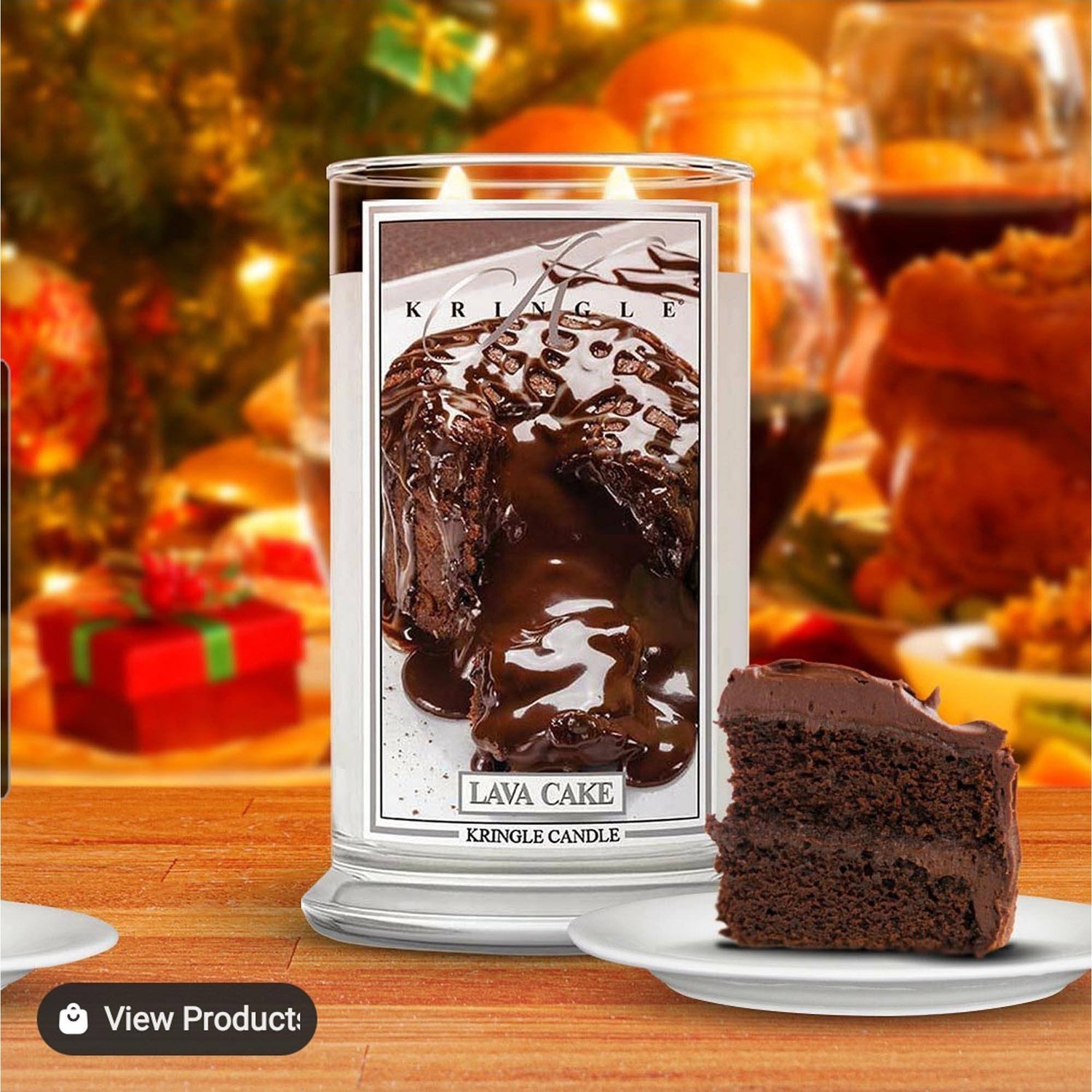 Lumanare parfumata 2 fitile Kringle Candle ''Lava cake'' 624 g Lumanare parfumata Kringle Candle 