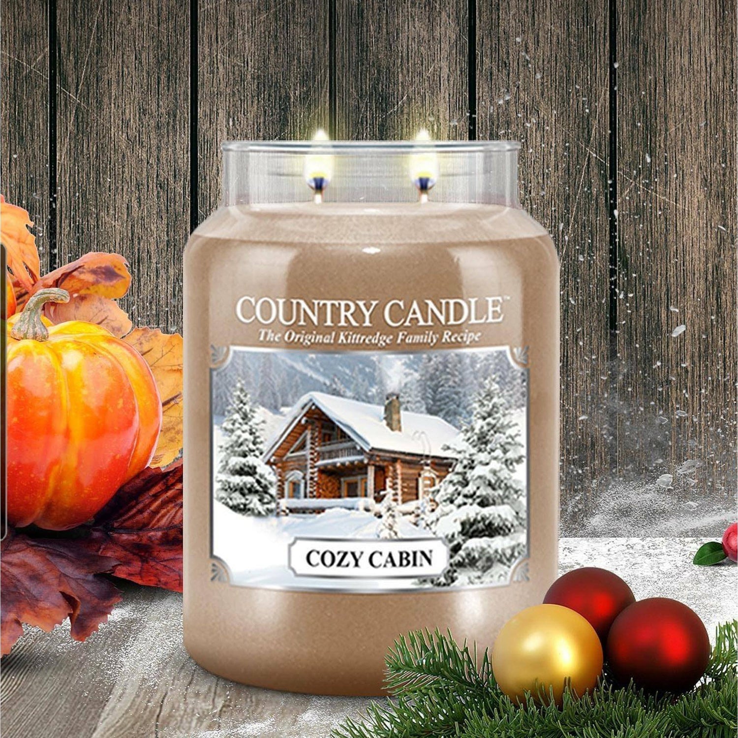 Lumanare parfumata 2 fitile Country Candle ''Confortabil la cabana'' 652 g Lumanare parfumata Kringle Candle 