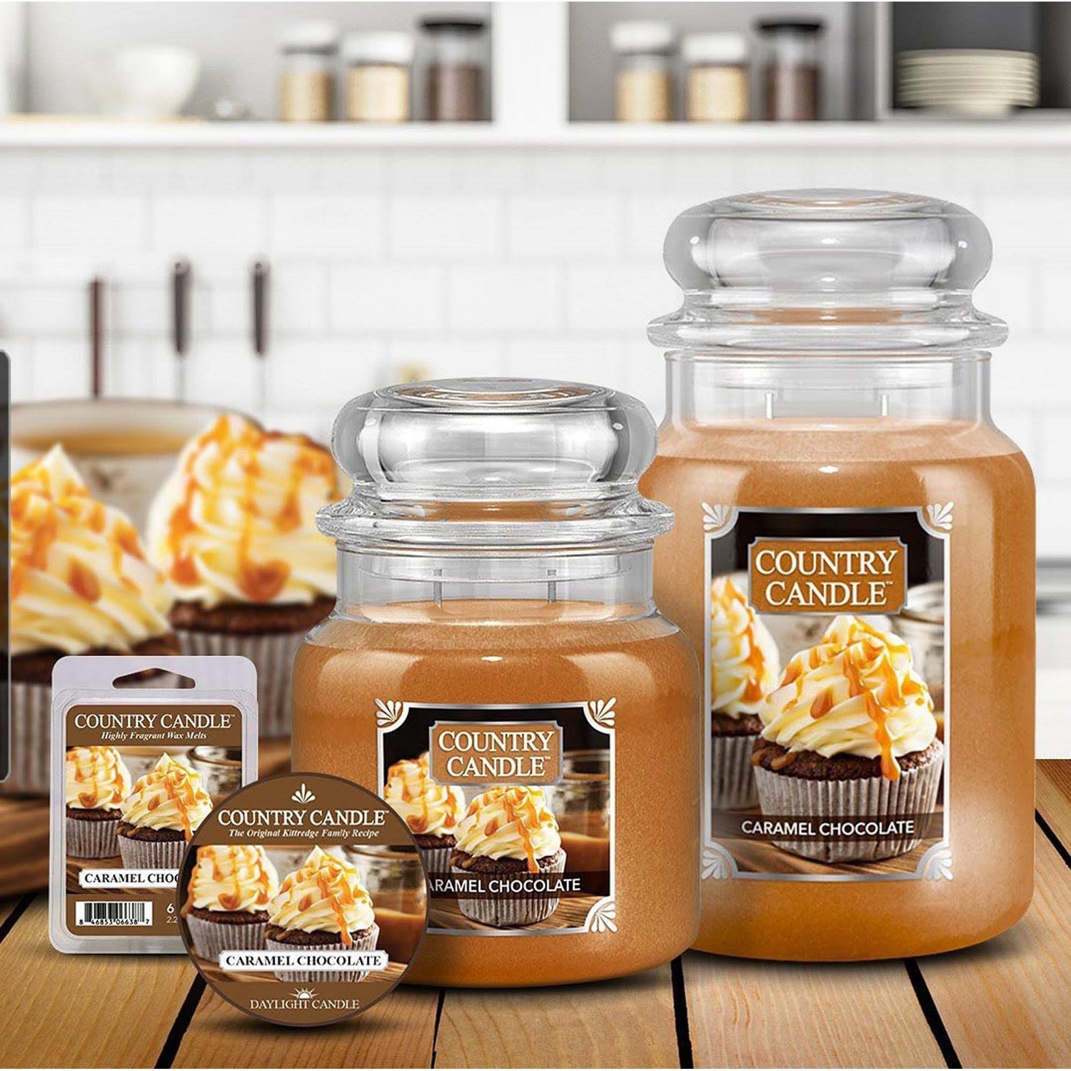 Lumanare parfumata 2 fitile Country Candle ''Ciocolata cu caramel'' 652 g Lumanare parfumata Kringle Candle 