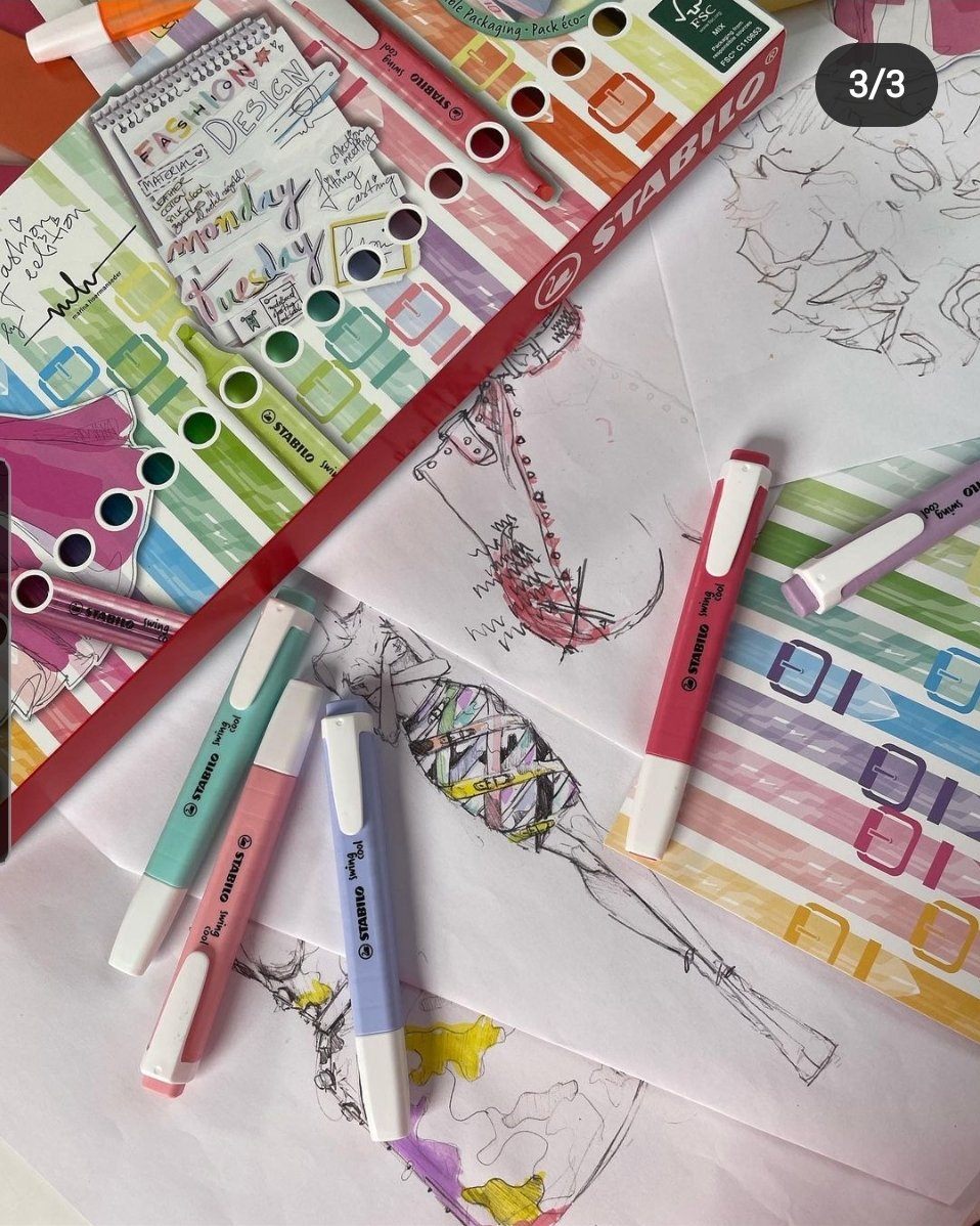 Textmarker STABILO swing cool Pastel set 18 culori Textmarker Stabilo 