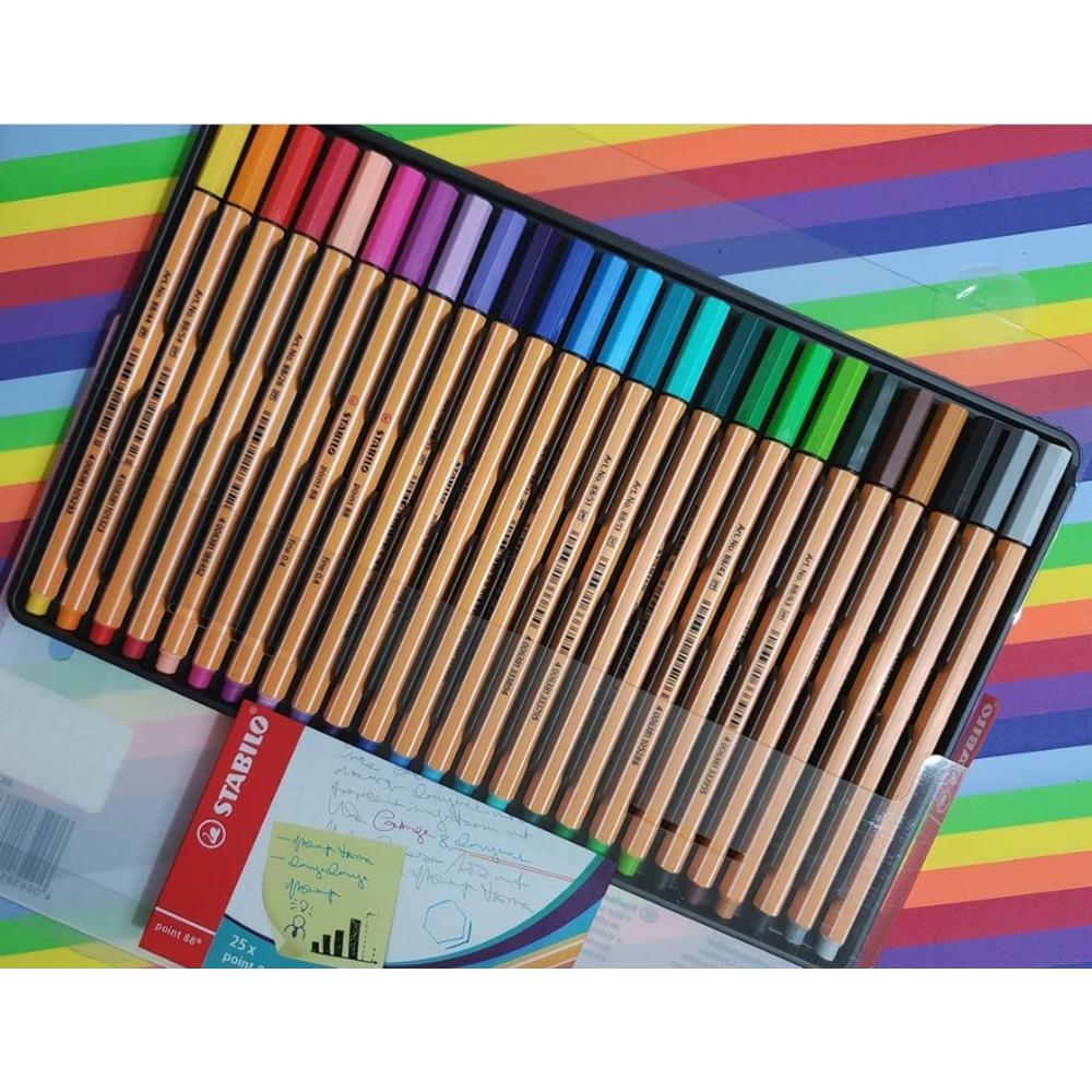Fineliner STABILO point 88 set 25 culori Fineliner Stabilo 