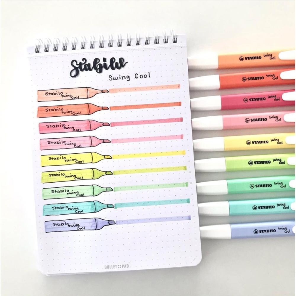 Textmarker STABILO swing cool Pastel set 4 culori Textmarker Stabilo 