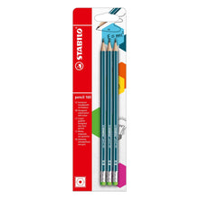 Încarcă imaginea în vizualizatorul Galerie, Set 3 creioane grafit cu radiera tip HB 160, petrol Creioane grafit Stabilo 
