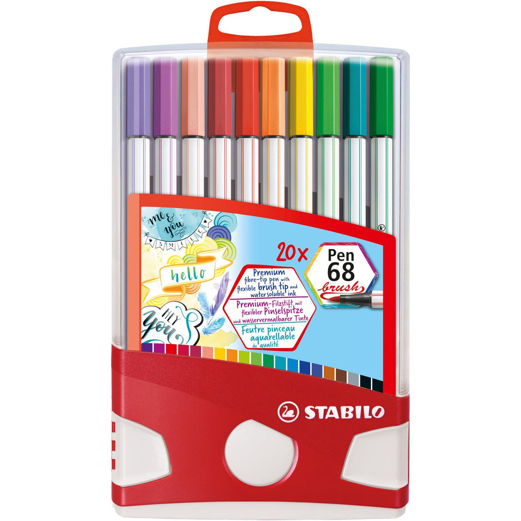 Carioca STABILO Pen 68 cu varf tip pensula 20 buc/set tip Color Parade Carioca Stabilo 