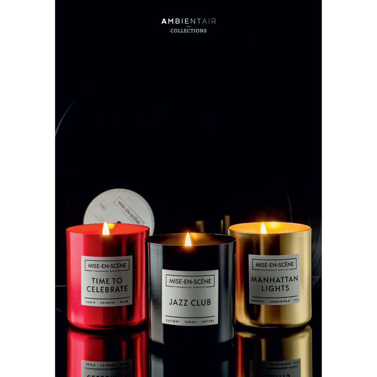 Vela Vaso 50H MANHATTAN LIGHTS Gold Mise En Scene Lumanare parfumata Ambientair 