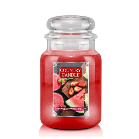 Lumanare parfumata 2 fitile Kringle Country Candle 652g Pepene cu capsuni Lumanare parfumata Kringle Candle 