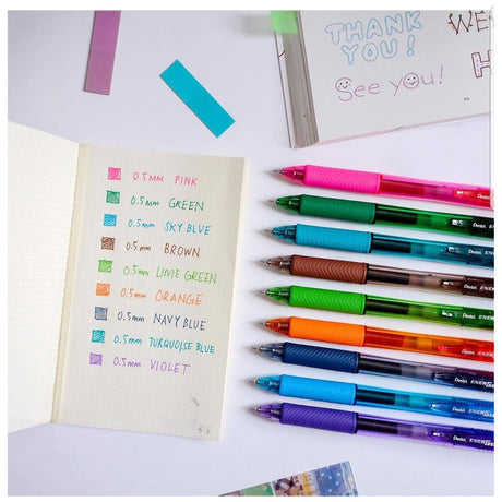 Roller Energel X PENTEL cu mecanism 0.7mm 12 buc/set plastic Paperie.ro 