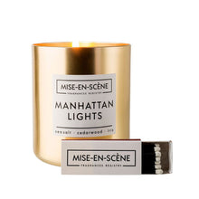 Încarcă imaginea în vizualizatorul Galerie, Vela Vaso 50H MANHATTAN LIGHTS Gold Mise En Scene Lumanare parfumata Ambientair 
