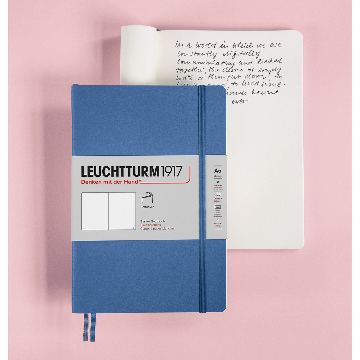 Agenda BUJO punctata A5 Softcover - Roz Pudrat, 123 pagini BUJO, A5, punctata, softcover Leuchtturm 1917 