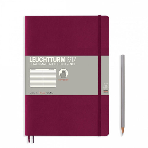 Agenda BUJO punctata Composition (B5) - Port Red, 123 pagini BUJO B5, Softcover, 123 Leuchtturm 1917 