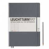 Agenda BUJO punctata Master Slim (A4+) - Antracit, 123 pagini A4+BUJO MasterSlim, Hardcover, 123 Leuchtturm 1917 