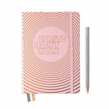 Încarcă imaginea în vizualizatorul Galerie, Agenda Bujo Punctata A5 &quot;Write don&#39;t talk&quot; &amp; Box - Roz Pudrat, 251 pagini BUJO, A5, punctata, hardcover Leuchtturm 1917 
