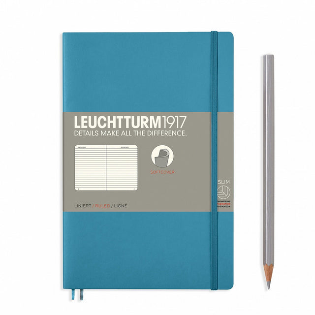 Agenda Dictando Paperback (B6+) - Nordic Blue, 123 pagini B6+ Softcover, 123 Leuchtturm 1917 
