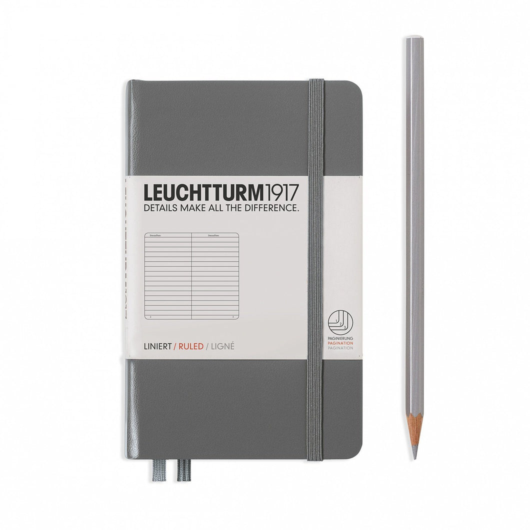 Agenda Pocket Dictando (A6) - Antracit, 187 pagini A6 pocket, Hardcover, 187 Leuchtturm 1917 