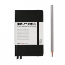 Încarcă imaginea în vizualizatorul Galerie, Agenda Pocket Mate (A6) - Negru, 187 pagini A6 pocket, Hardcover, 187 Leuchtturm 1917 
