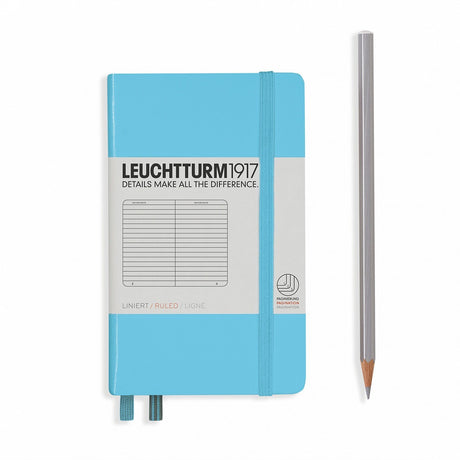 Agenda Pocket Blank (A6) - Ice Blue, 187 pagini A6 pocket, Hardcover, 187 Leuchtturm 1917 
