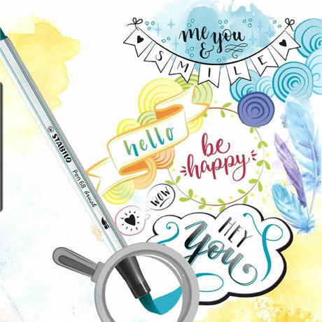 Carioca STABILO Pen 68 cu varf tip pensula 20 buc/set tip Color Parade Carioca Stabilo 