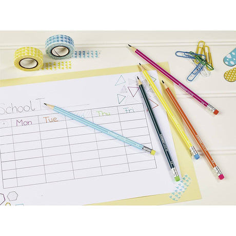 Set 3 creioane grafit cu radiera tip HB 160, roz Creioane grafit Stabilo 