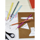Set 3 creioane grafit cu radiera tip HB 160, roz Creioane grafit Stabilo 