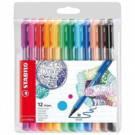 Fineliner Stabilo PointMax 12 culori/set Fineliner Stabilo 