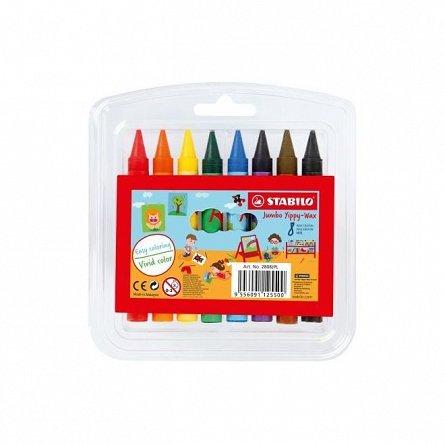 Creioane cerate Stabilo Yippy Wax 8 culori/set Creioane cerate Stabilo 