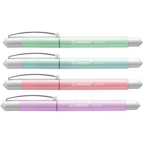 Stilou Stabilo beCrazy!, verde menta pastelat/alb +2 rezerve, blister Pixuri Stabilo 