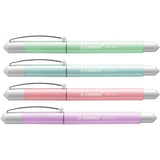 Stilou Stabilo beCrazy!, roz pastelat/alb + 2 rezerve, blister Pixuri Stabilo 