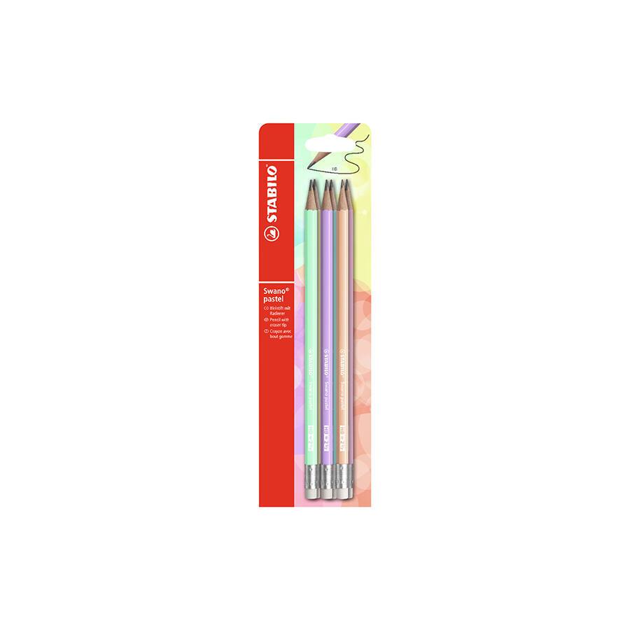 Set 4 creioane grafit Swano Pastel Creioane grafit Stabilo 
