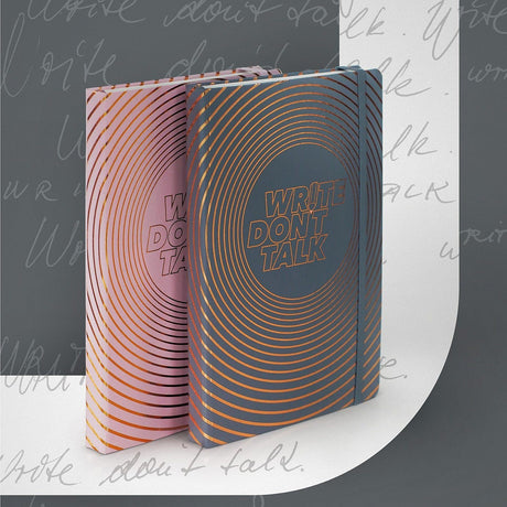 Agenda Bujo Punctata A5 "Write don't talk" & Box - Roz Pudrat, 251 pagini BUJO, A5, punctata, hardcover Leuchtturm 1917 